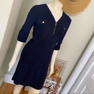 NWT Soho Apparel Navy Blue Midi Dress